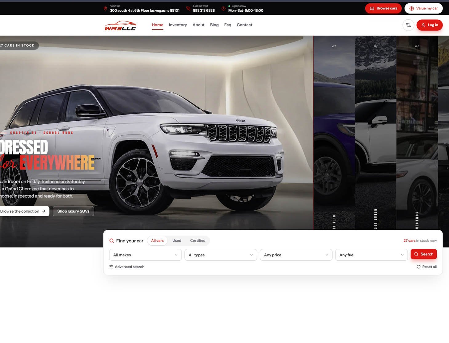 WR3 LLC car dealership website