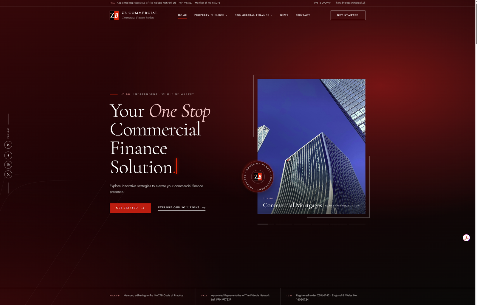 ZB Commercial homepage